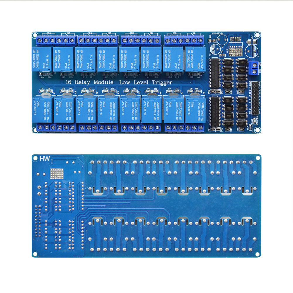 16-Channel 12V Relay Shield Module with optocoupler LM2576 Power supply Arduino