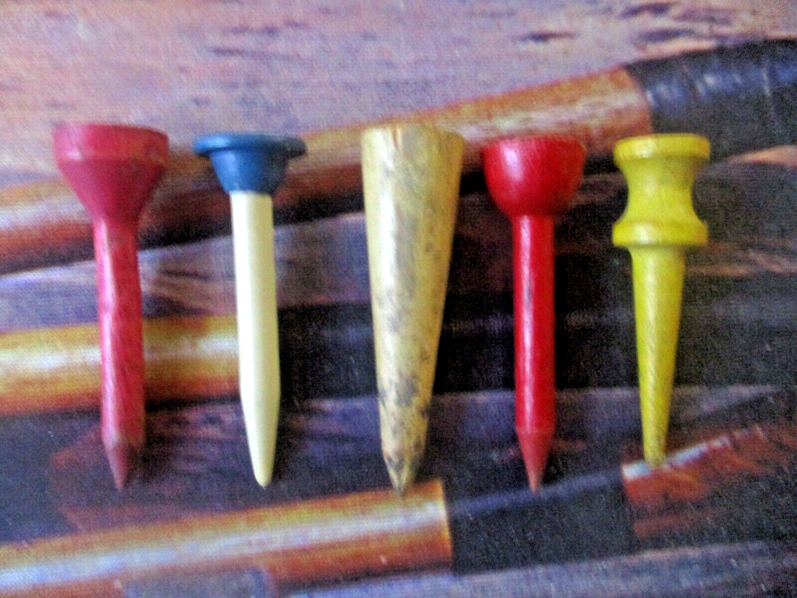 vtg - Golf tee lot - Funnel - Celluloid - Carrot - Goblet - Rite Hite