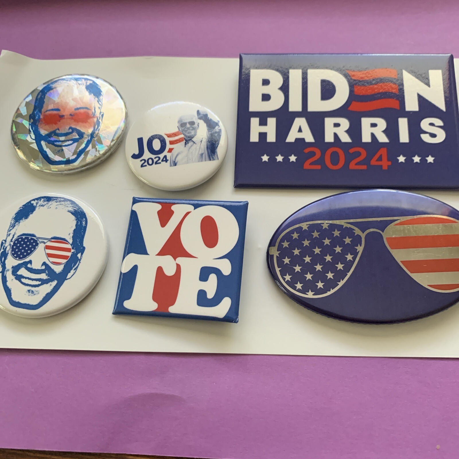 2024 Joe Biden Political Balance Of Power Campaign Pinback Button Set
