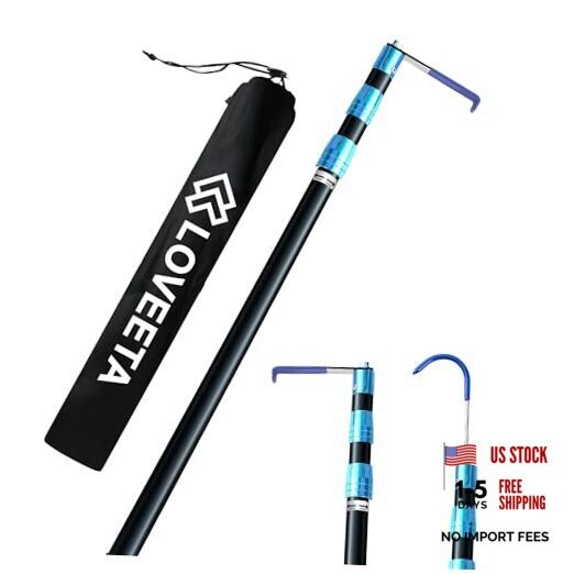 6.3 Ft Cargo Grabber Reach Retriever Tool - 2.0 New Upgraded Jet Black