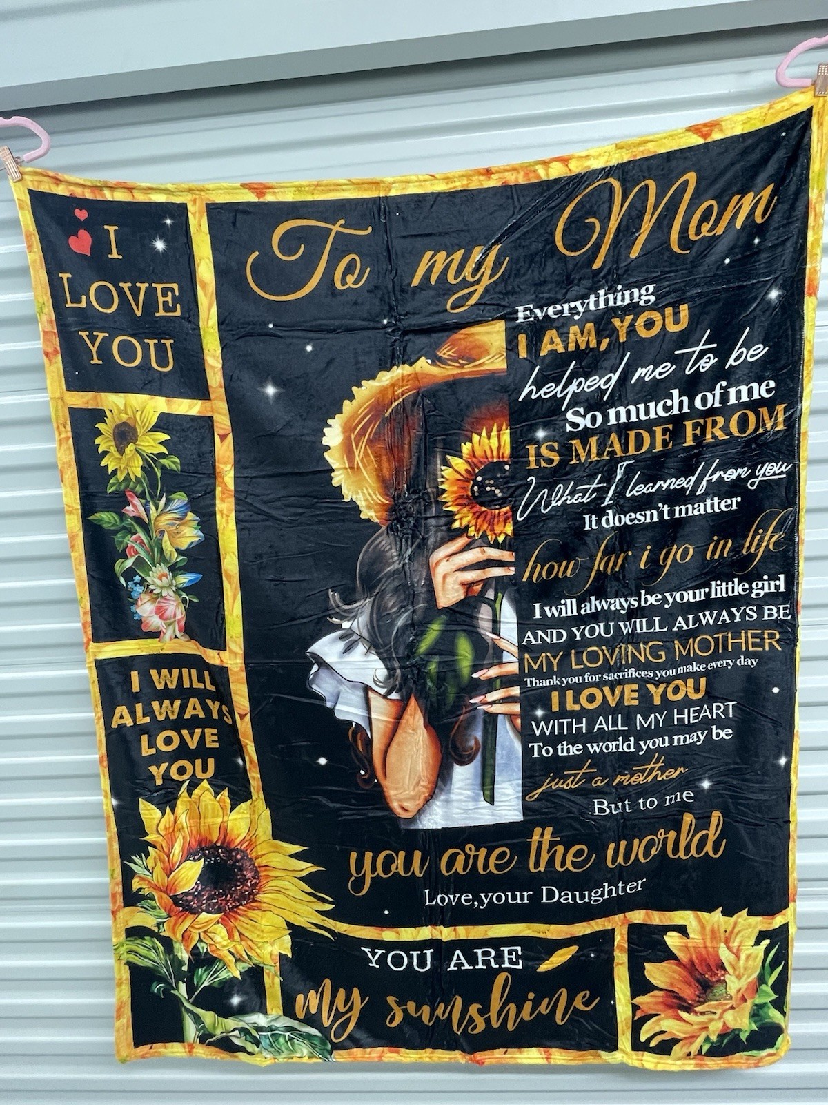 Throw BlanketTo My Mom From Daughters 50x60 Inch Cover Soft Bedding Gift