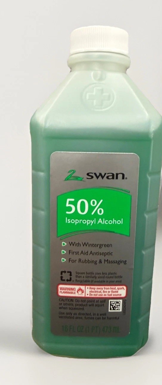 Swan 50% Wintergreen Isopropyl Alcohol First Aid Antiseptic, 16oz. Brand New