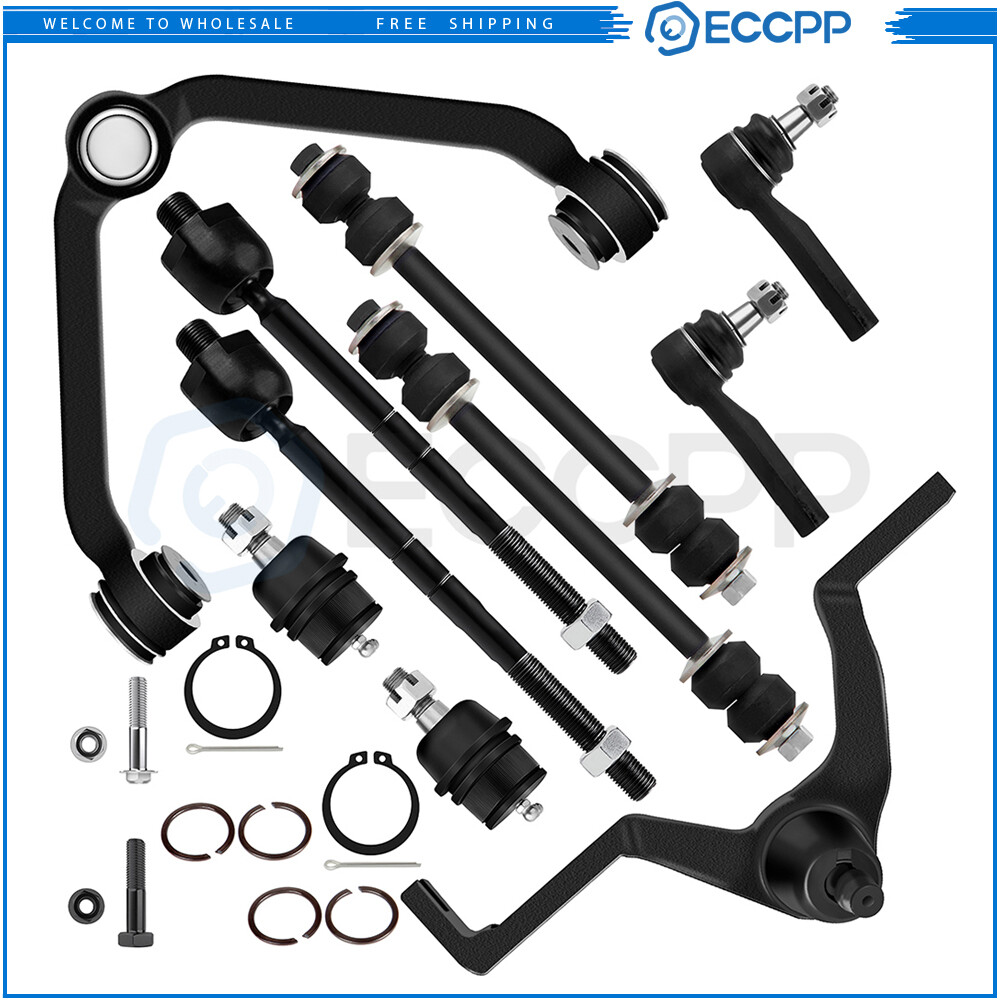 10pcs Control Arms Ball Joints Sway Bars Tie Rod Kit For 1995-2003 Ford Explorer