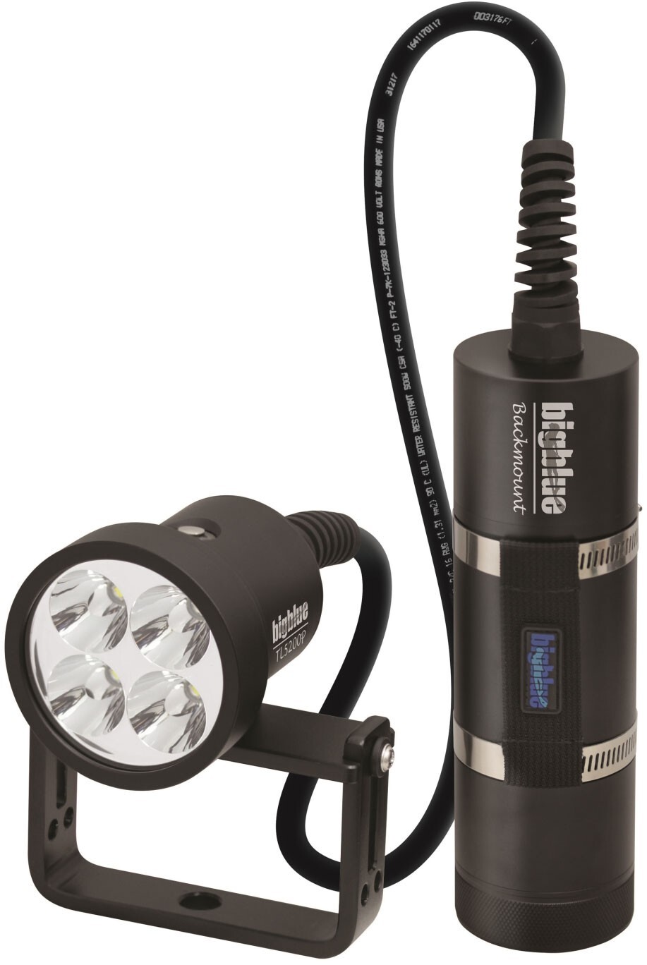 BigBlue TL5200P-BACKMOUNT 5200 Lumen Narrow Beam Technical Light
