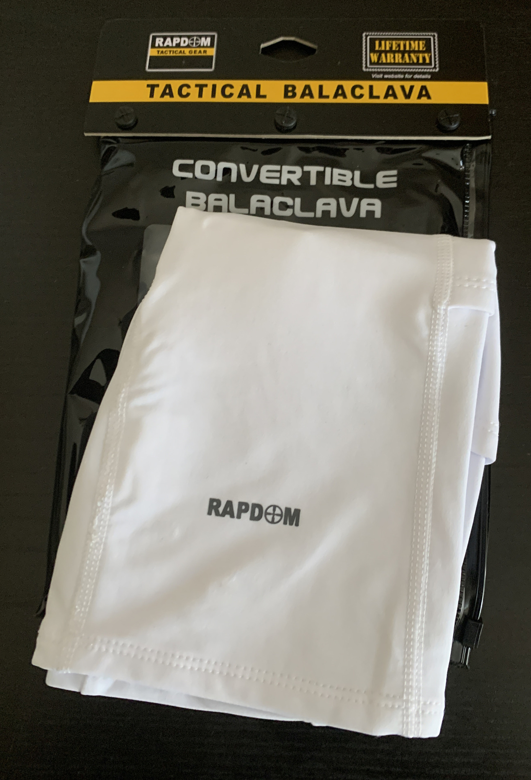 Rapdom Tactical Mask Convertible Balaclava White