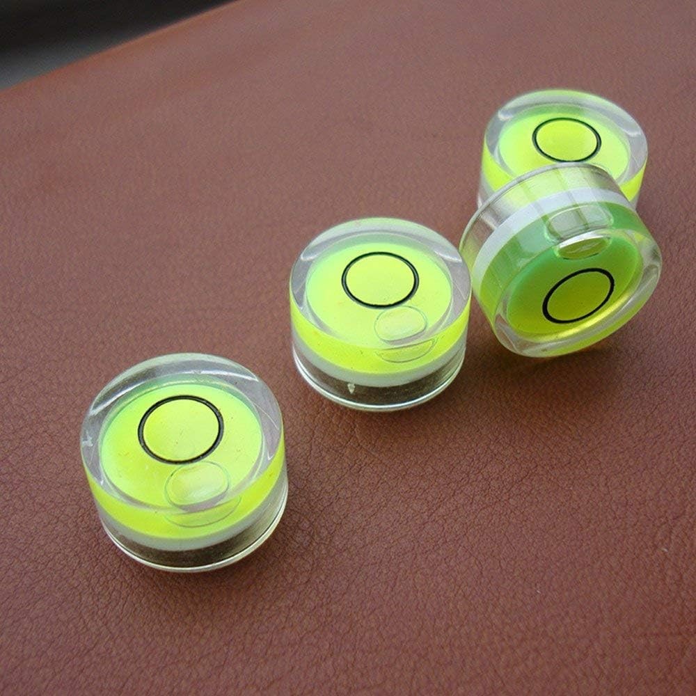 10pcs Bubble Spirit Level Degree Mark, 10x6mm Mini Circular Bullseye Level Incli