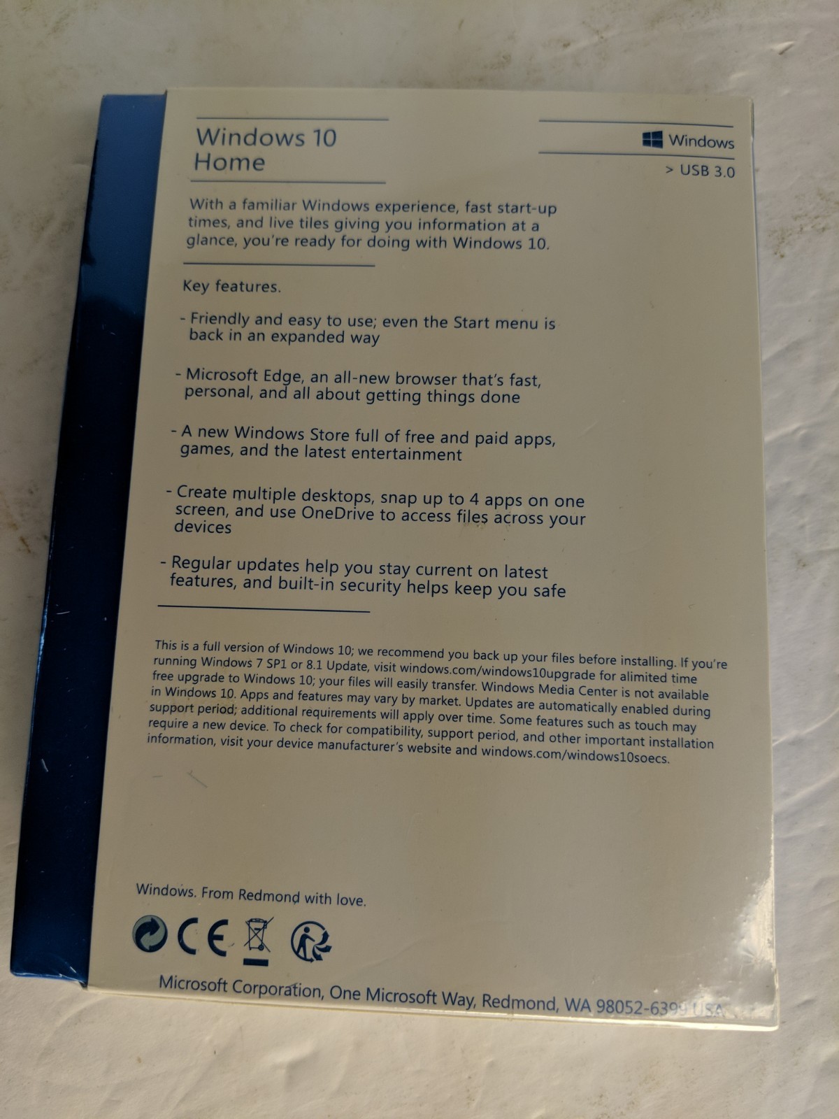 NEW SEALED Microsoft Windows 10 Home USB 3.0 - 32 Bit/64 Bit