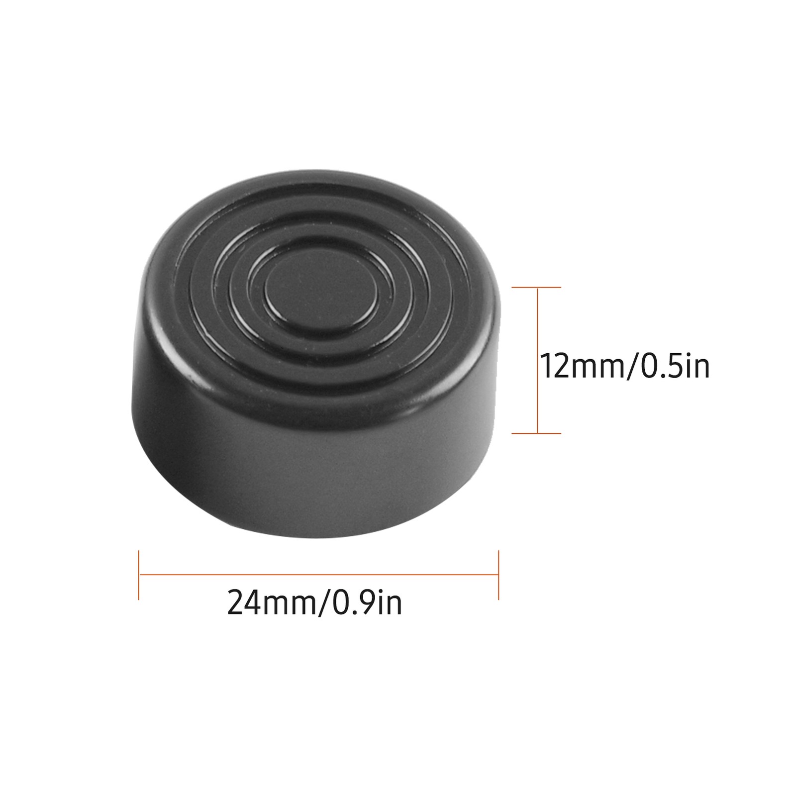 3pcs Footswitch Topper Protector ABS Bumpers For Guitar Effect Pedal Black