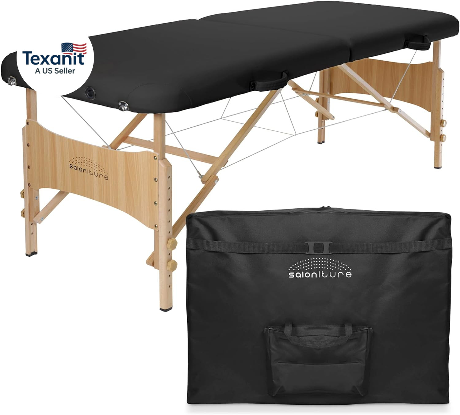 Basic Portable Folding Massage Table - Black