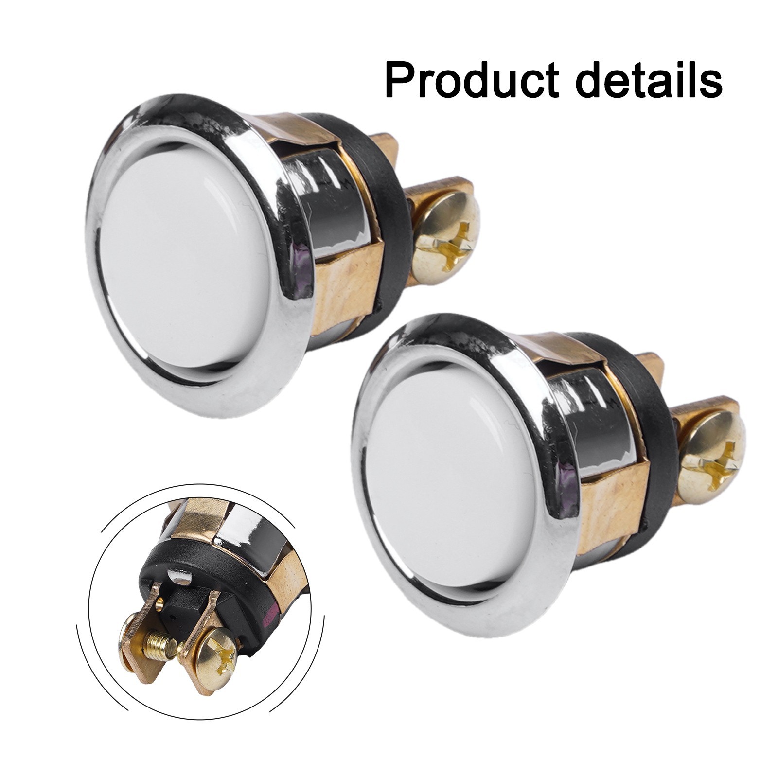 2 Pack Doorbell Button with Cool White Light for Simple Installation and Use
