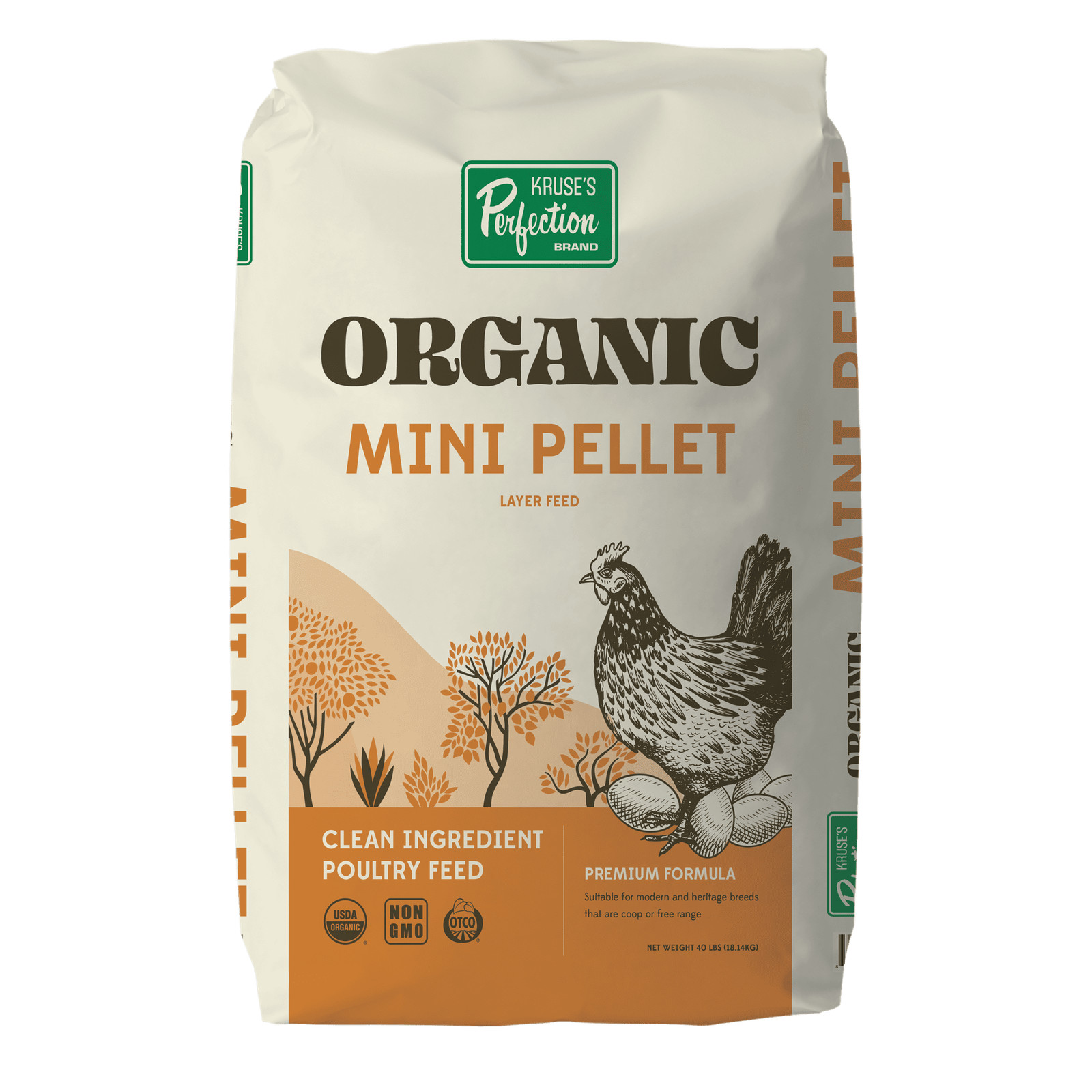 Organic Mini Pellet Layer Feed for Chickens with Essential Oils