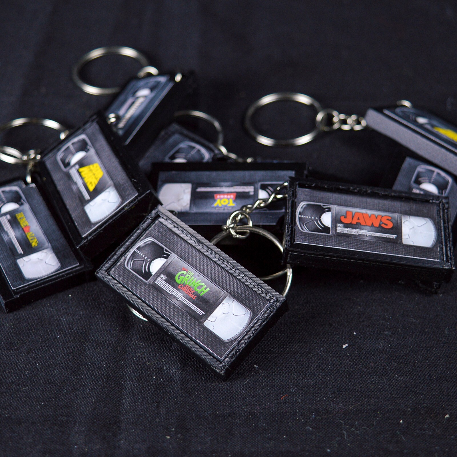 VHS MOVIE Tape Cassette Keychain 3D Printed Fan Art