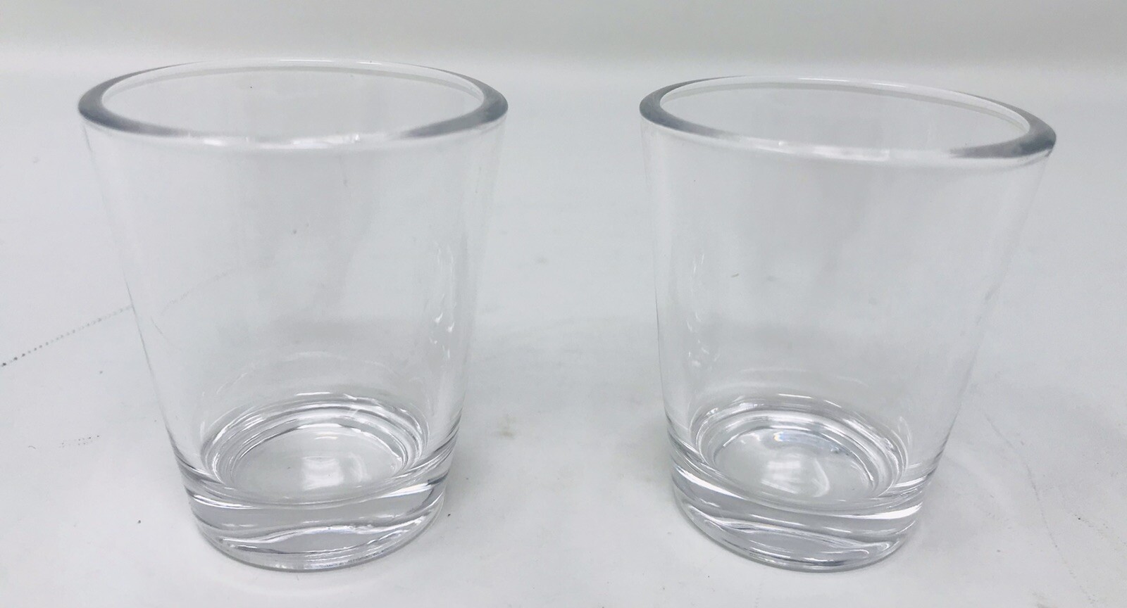 2 Clear Glass Shot Glasses
