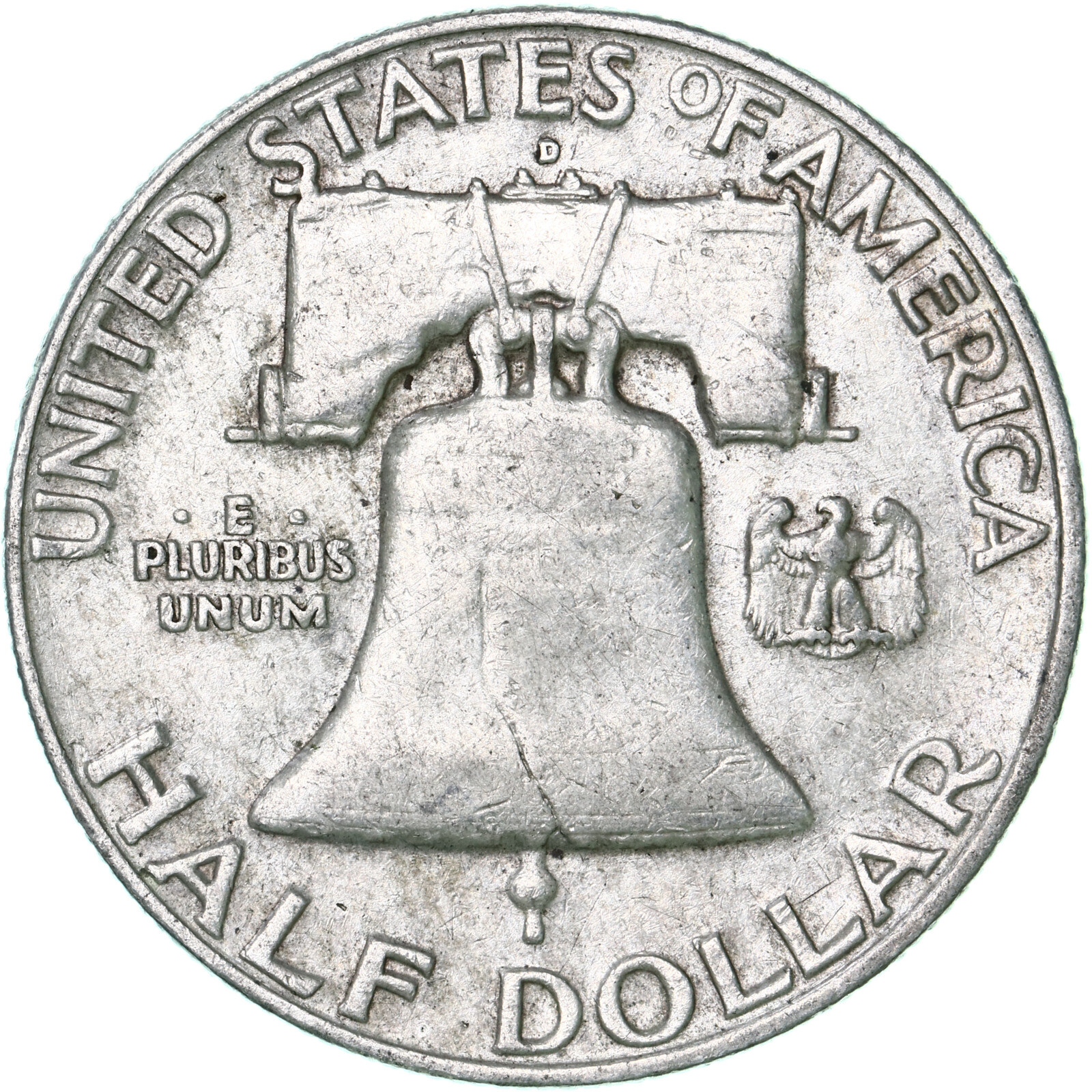 1959 D Franklin Half Dollar 90% Silver Fine FN
