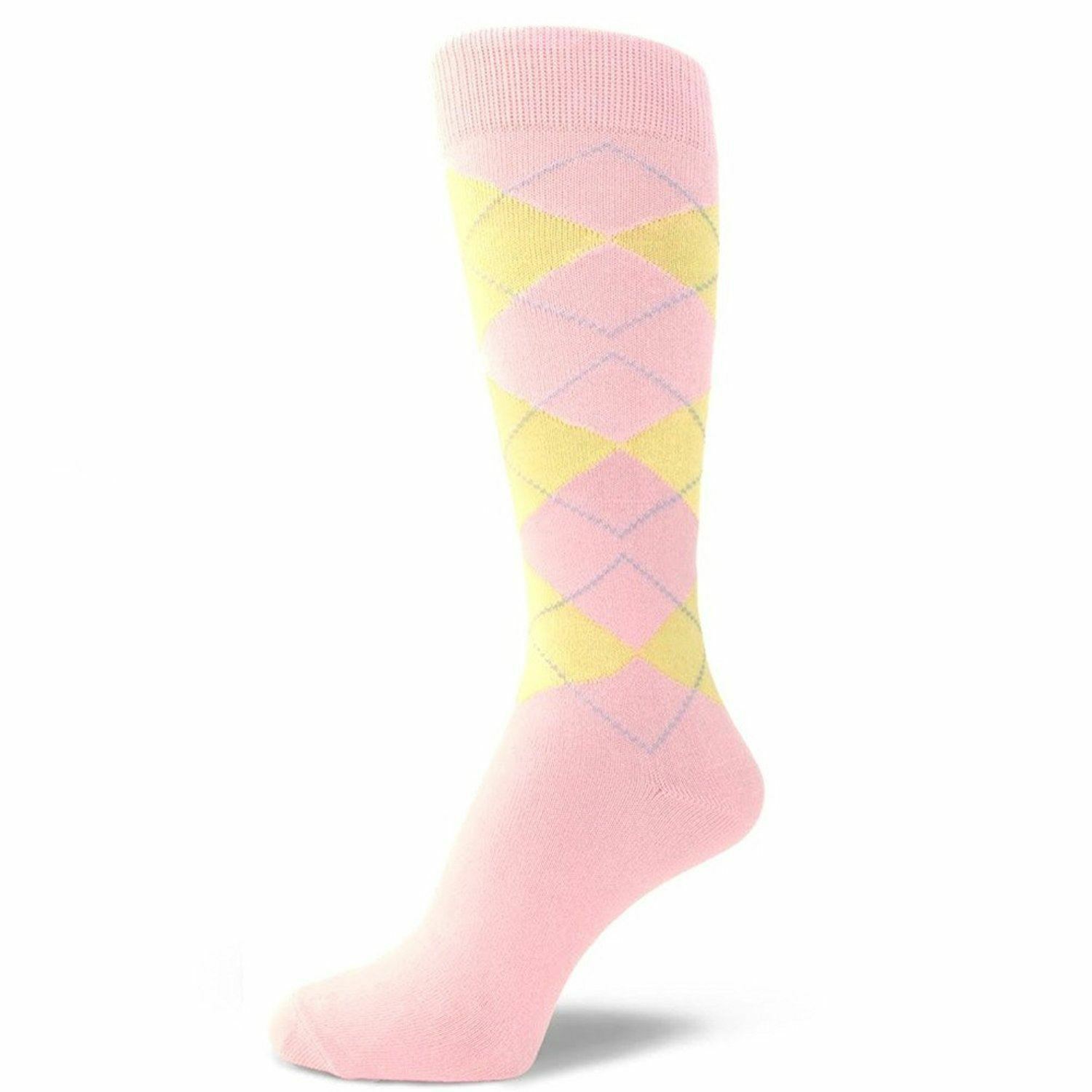 Spotlight Hosiery shades of PINK Men Groomsmen dress Socks (Hot Pink, Light Pink