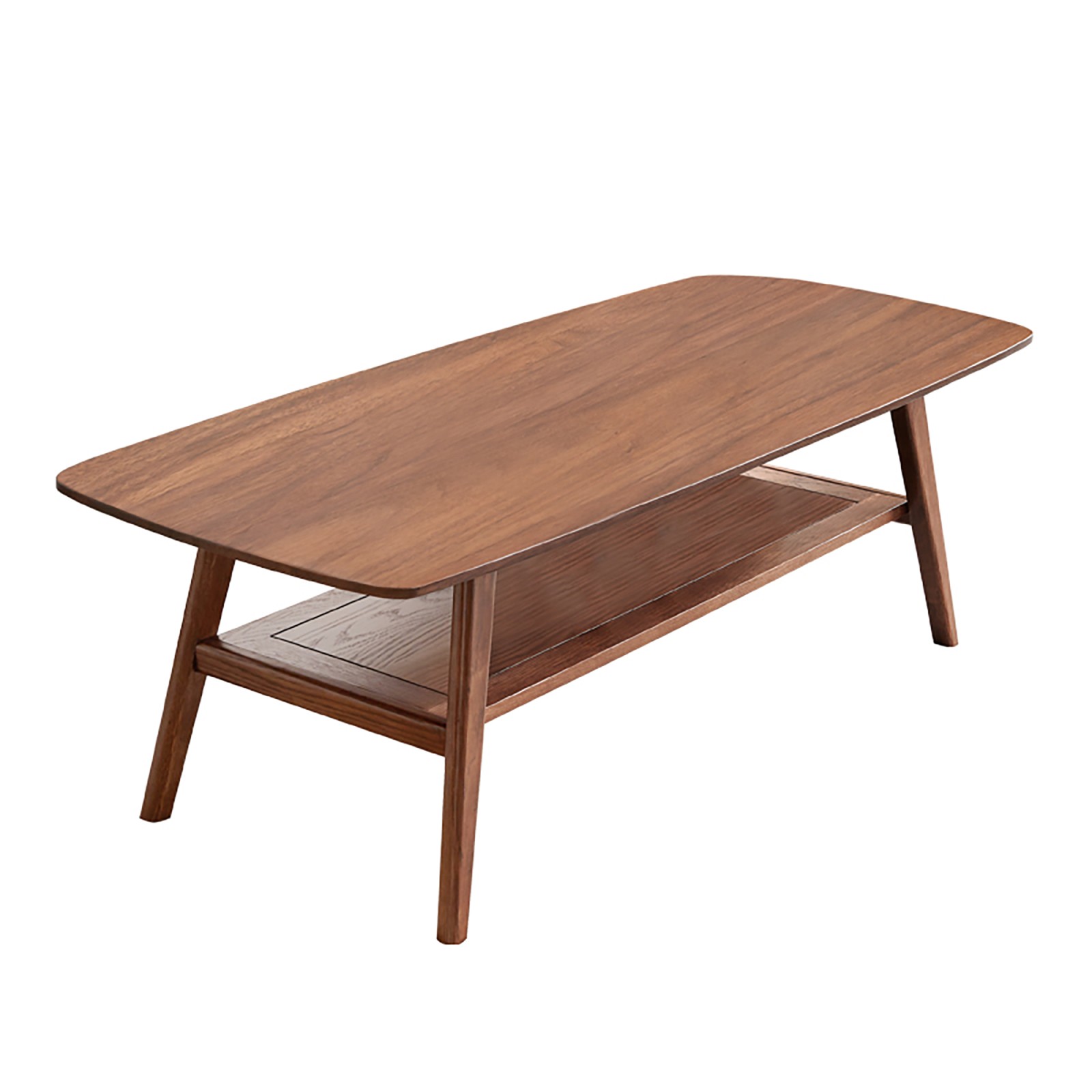 Solid Oak Coffee Table with Storage Shelf 39.37" x 19.69" x 17.32"