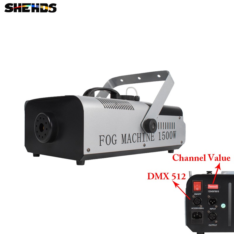SHEHDS 1500W Fog Smoke Machine Stage Fogger Show DJ Decor DMX512 Wireless Remote