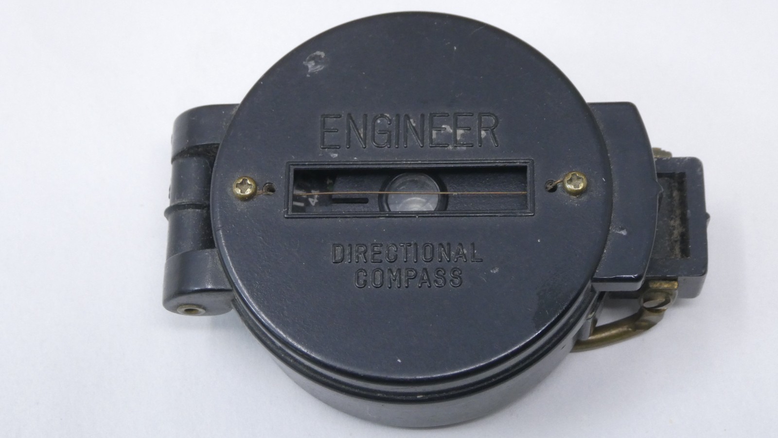 Military Style Engineer Sighting Compass Black Plastic Directional Lens