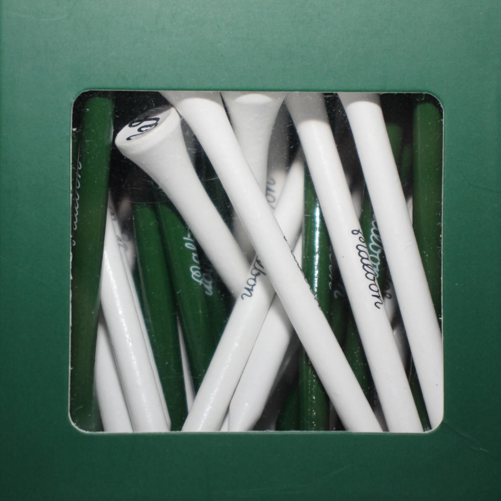 Malbon Golf Tee Pack White Green - 50 Pieces