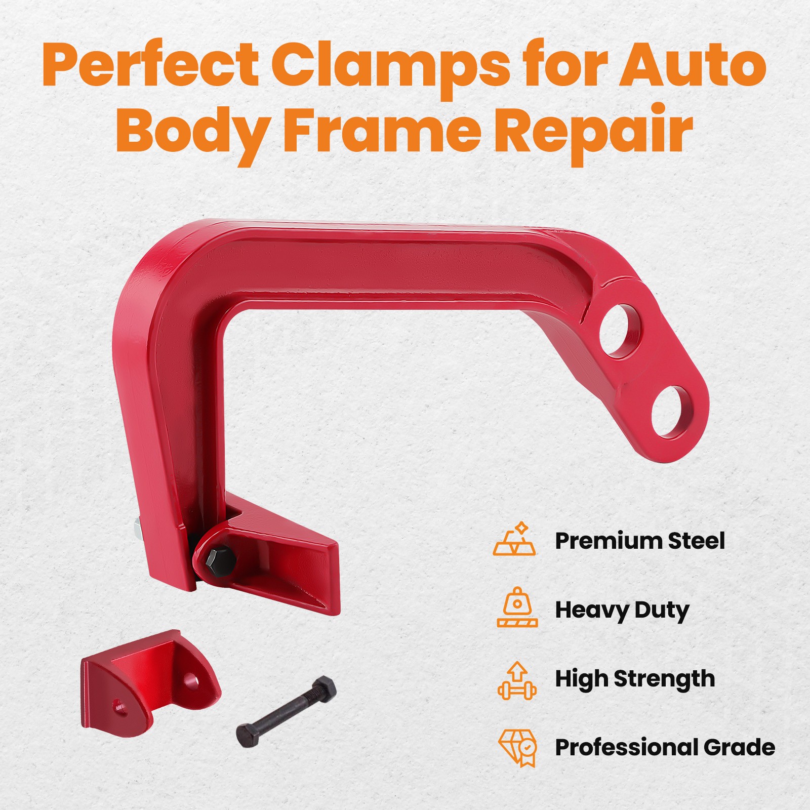 6 Ton Car Body Frame Jumbo Deep Fast Hook Up Hook Clamp Pulling Puller Set