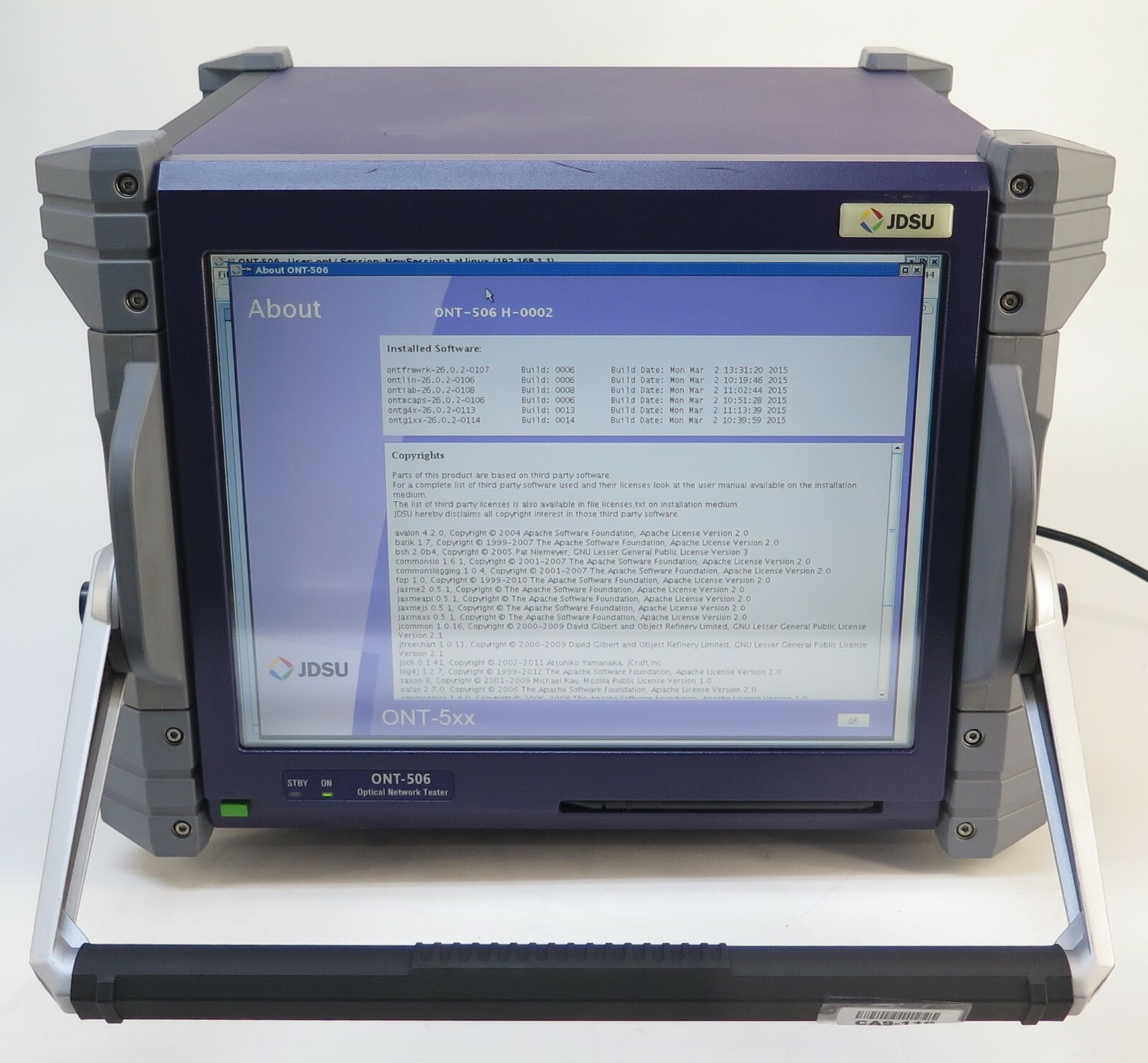 JDSU ONT-506 Optical Network Tester 40/43G w/ Modules