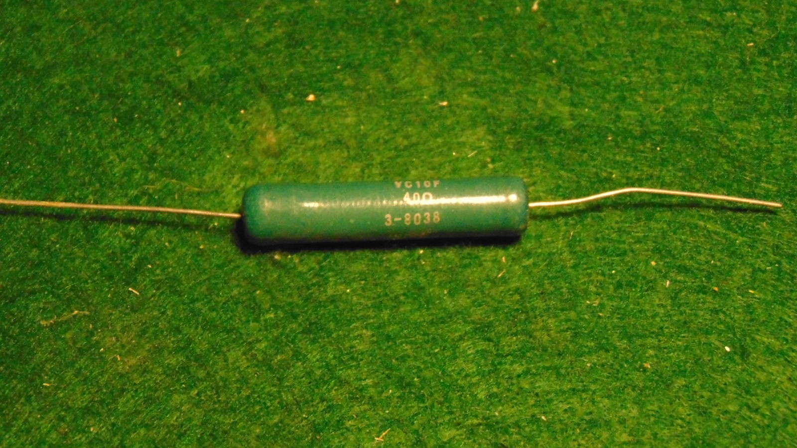 (1) Vintage Claro 40 OHM 10 Watt Enamel Wirewound Resistor NOS