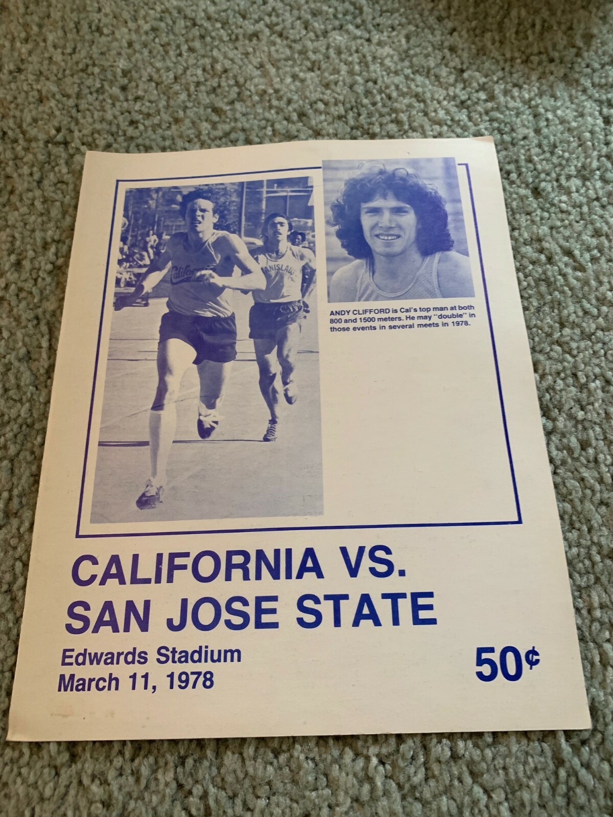 1978 California Bears v San Jose State Spartans Track & Field Program