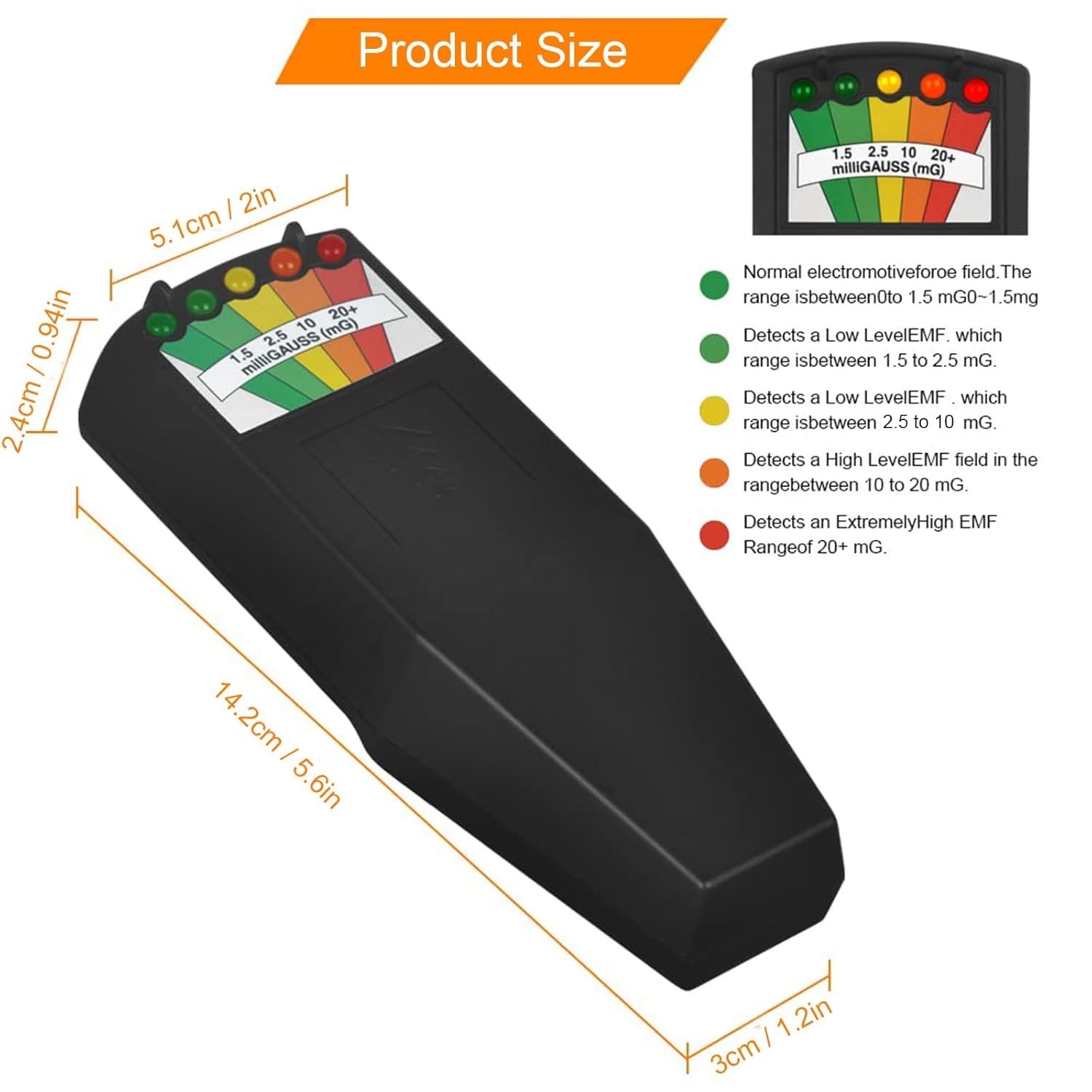 Advanced EMF Meter with High Accuracy & Large Detection Range for Paranormal Use