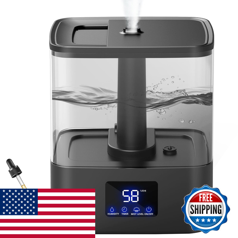 Kzf Top Fill Humidifiers For Bedroom 60H Runtime - Cool Mist Humidifier 3 Mist