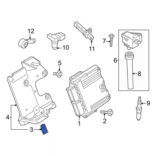 Genuine Ford Eec Module Nut W712324-S439