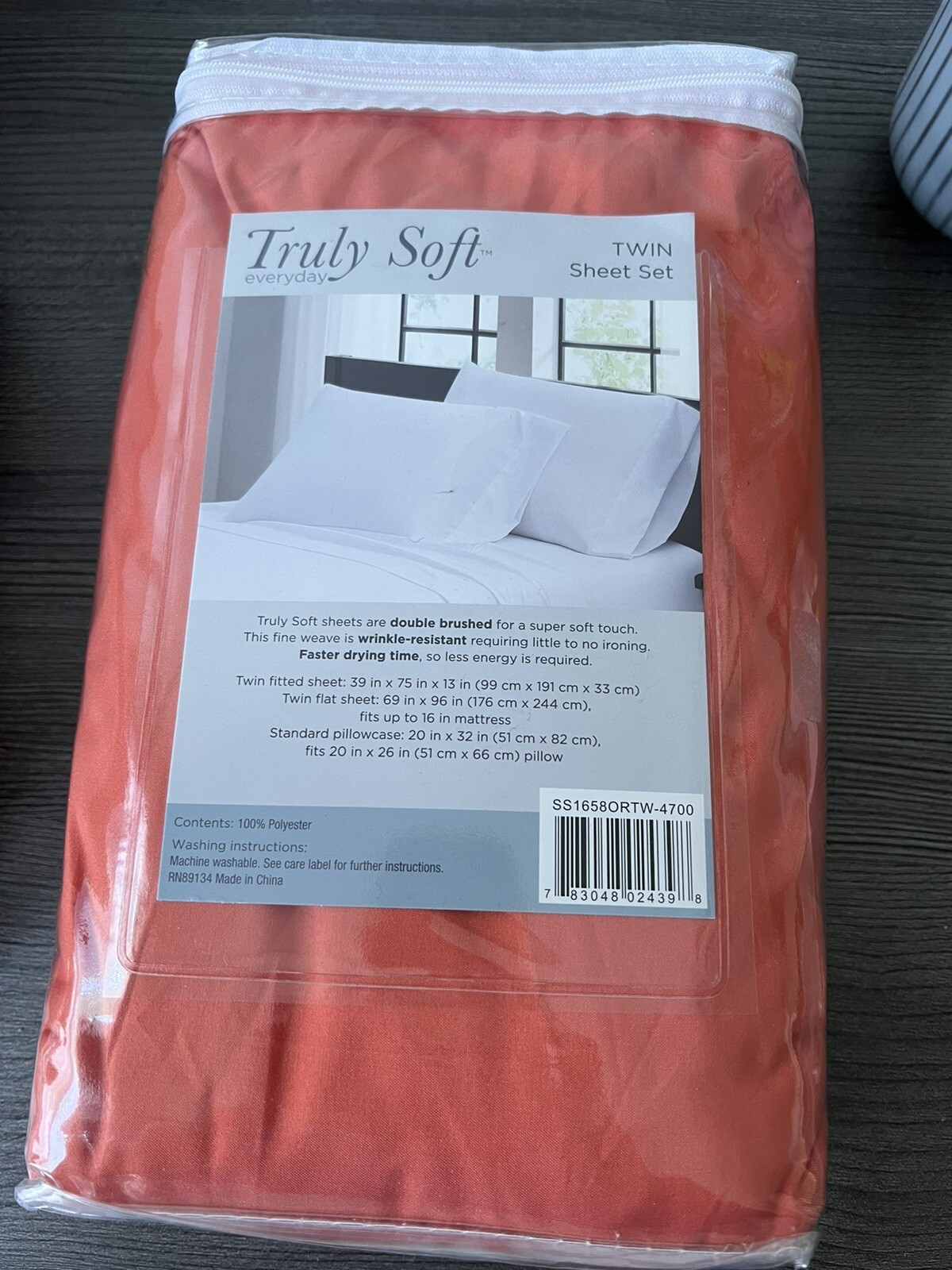 Truly Soft Everyday Twin Sheet Set in Orange