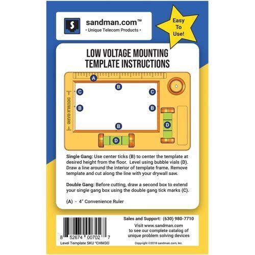 Low Voltage Mounting Bracket Template