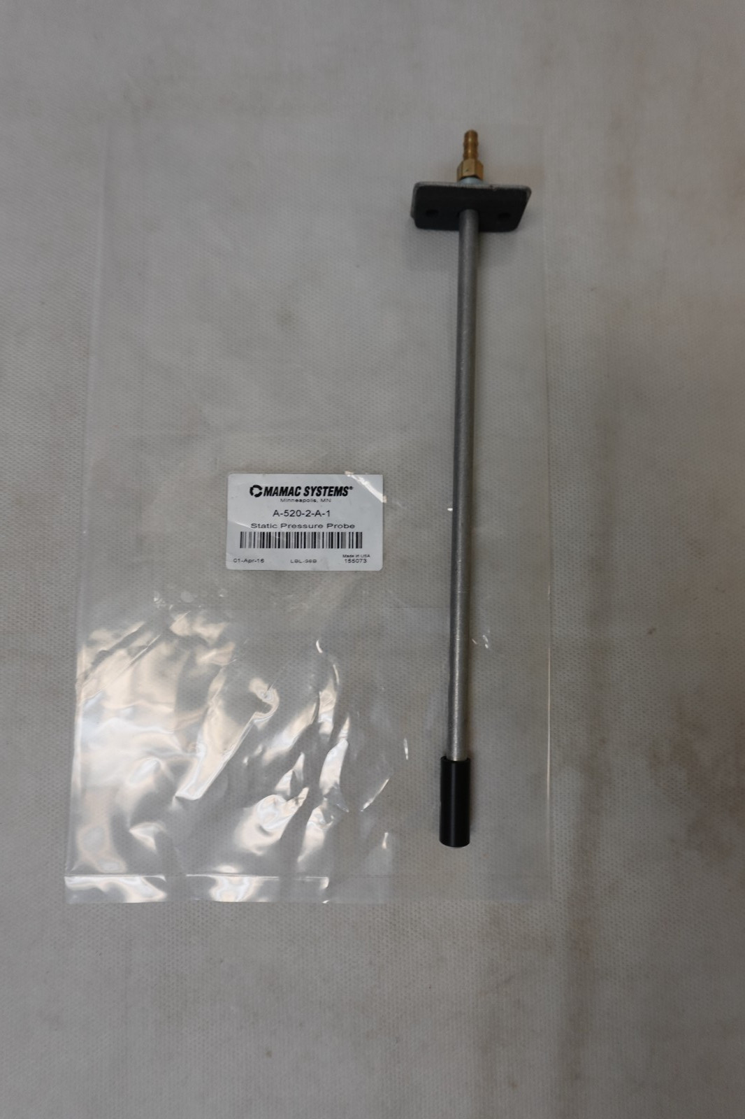 Mamac Systems 8" Static Pressure Probe A-520-2-A-1 ~ NOS ~ Same Day Shipping