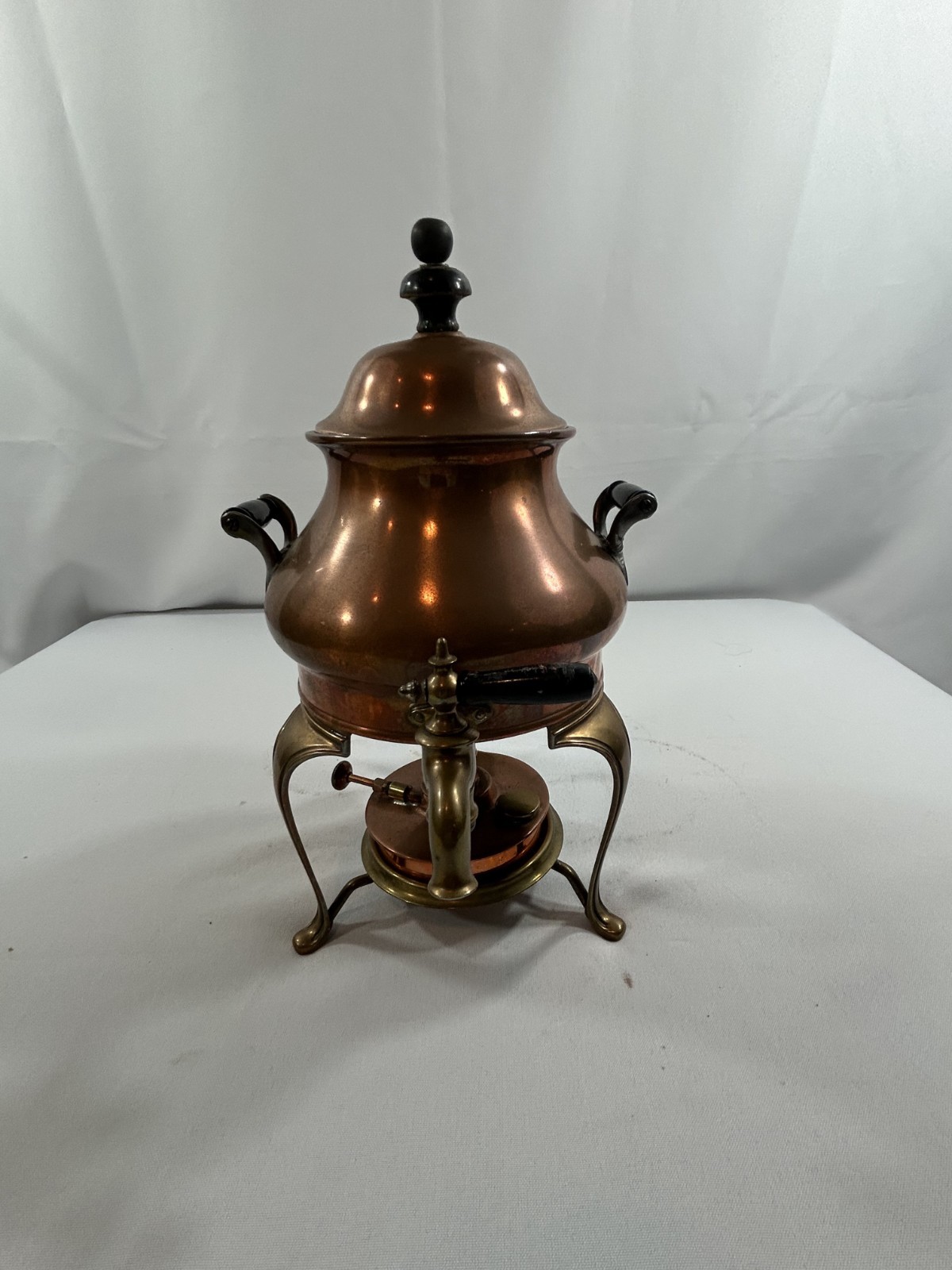 Antique 1906 Landers Frary & Clark Copper Brass Urn w/ Burner 12" x 6"