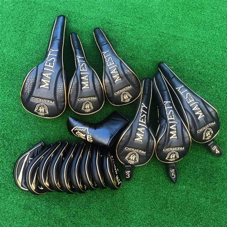 Classic golf club with wooden push rod and iron cover, majestic driver's lane