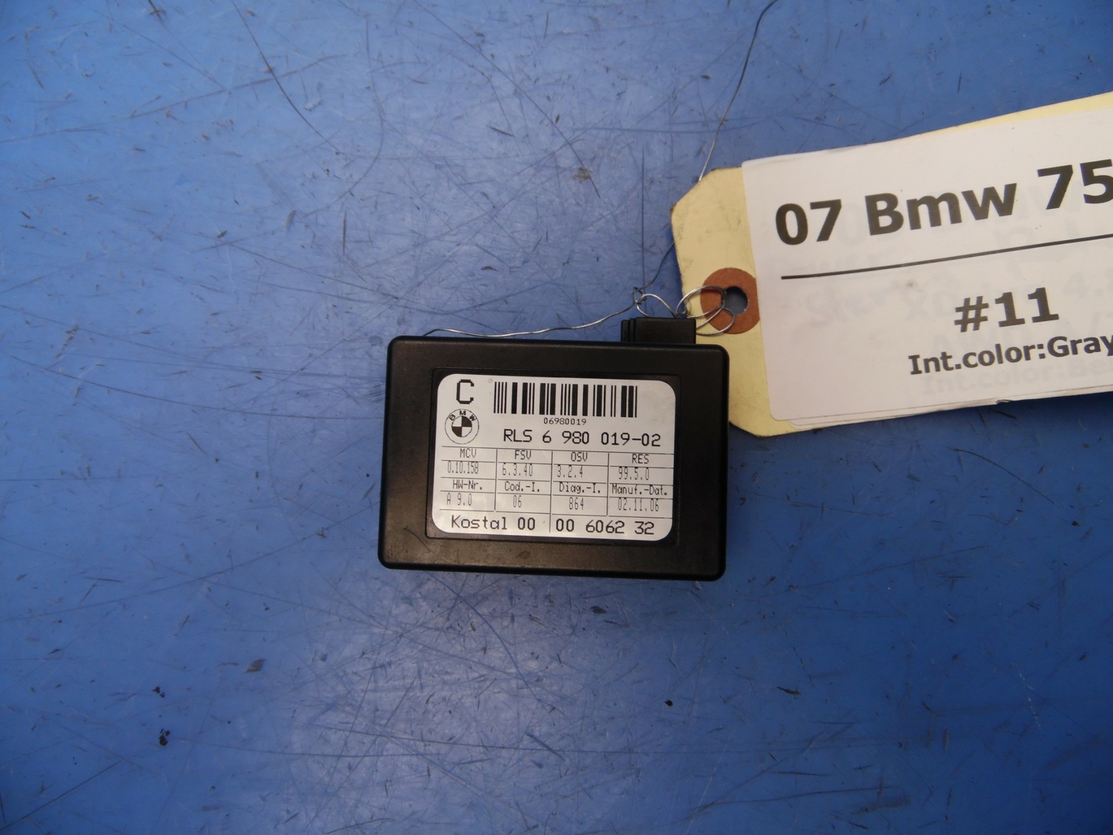 06-08 BMW 7 series E66 750Li OEM rain & light sensor module #11 / 6 980 019-02