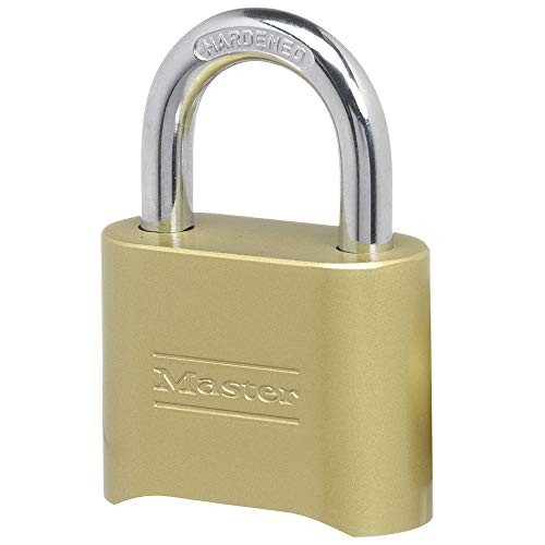 Master Lock 175 Set Your Own Combination Padlock, Brass Finish - 071649395406