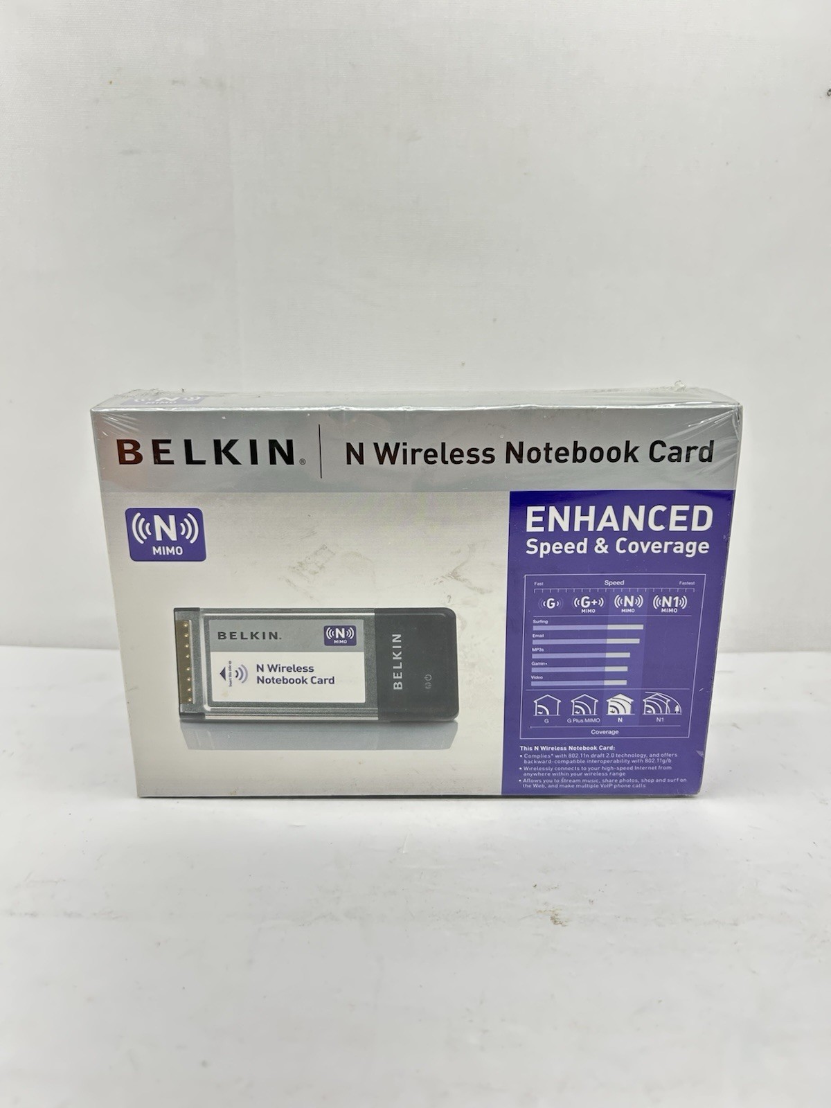 Belkin F5D8013 N Wireless Notebook Card - New