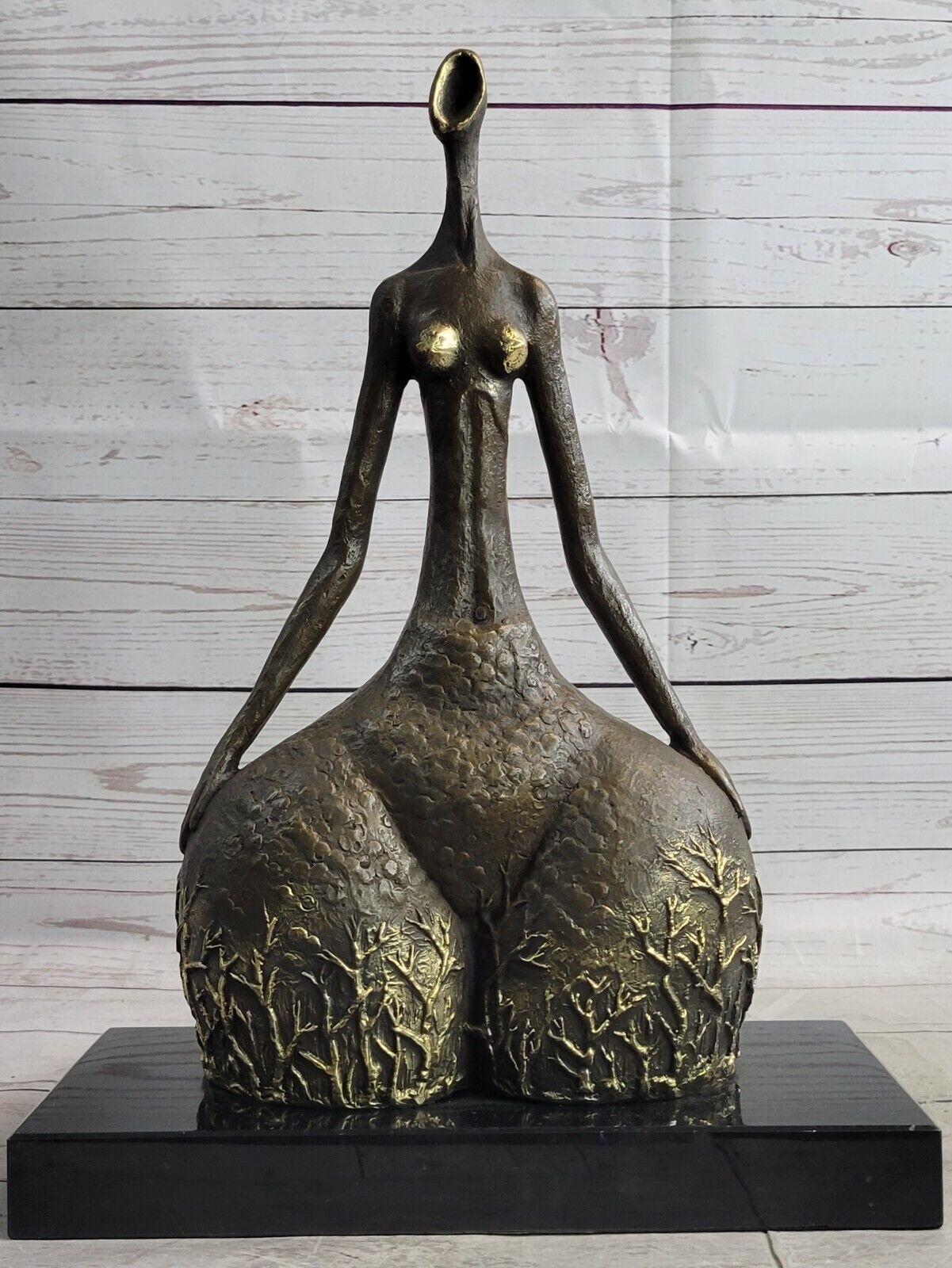 Contemporary Tribute: Milo`s Over Size Woman Bronze Sculpture - Home Decor Sale