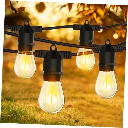 2 Pack 27Ft Led Outdoor String Lights,Patio Lights, S14 Edison 2-Pack -27FT
