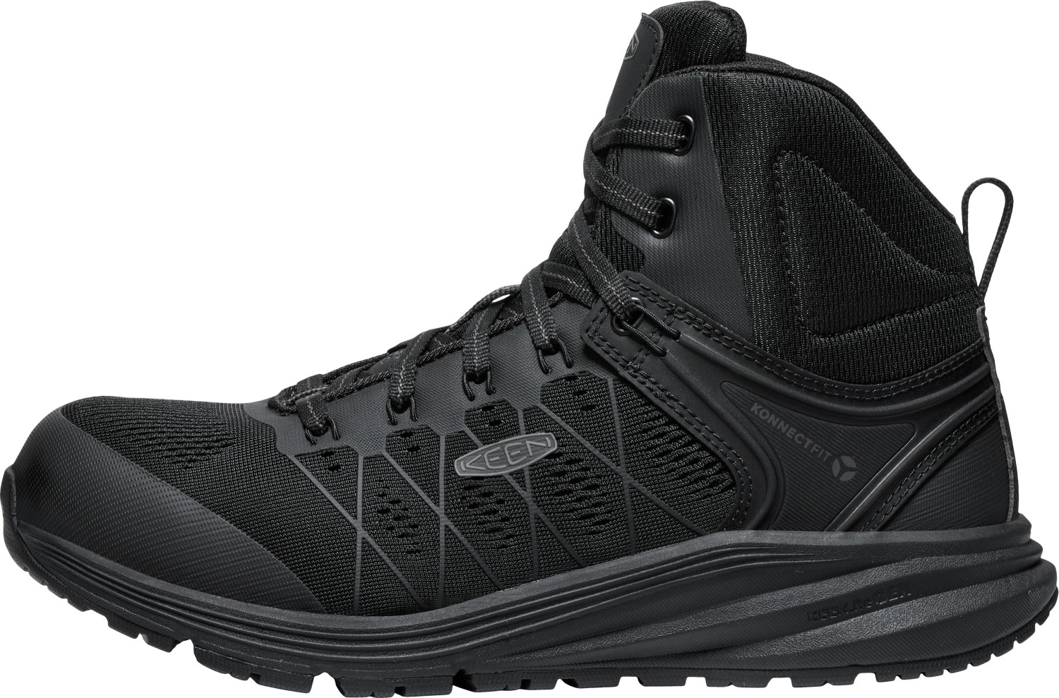 Keen Utility Mens Vista Energy Mid ESD CT Black Synthetic Work Boots