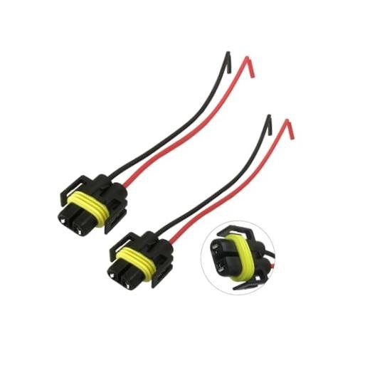 Augeny 2PCS H8 H9 H11 Female Adapter Wiring Harness Sockets Wire, Universal