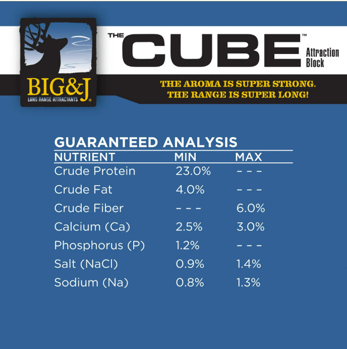 The Cube Range Deer Attractant Block, High Protein, Long-Lasting, 25lbs