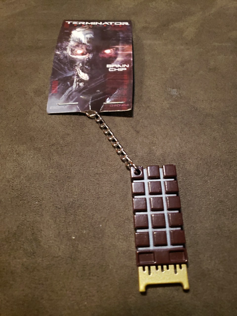 LootCrate Exclusive TERMINATOR Genisys Brain Chip Keychain Keyring New