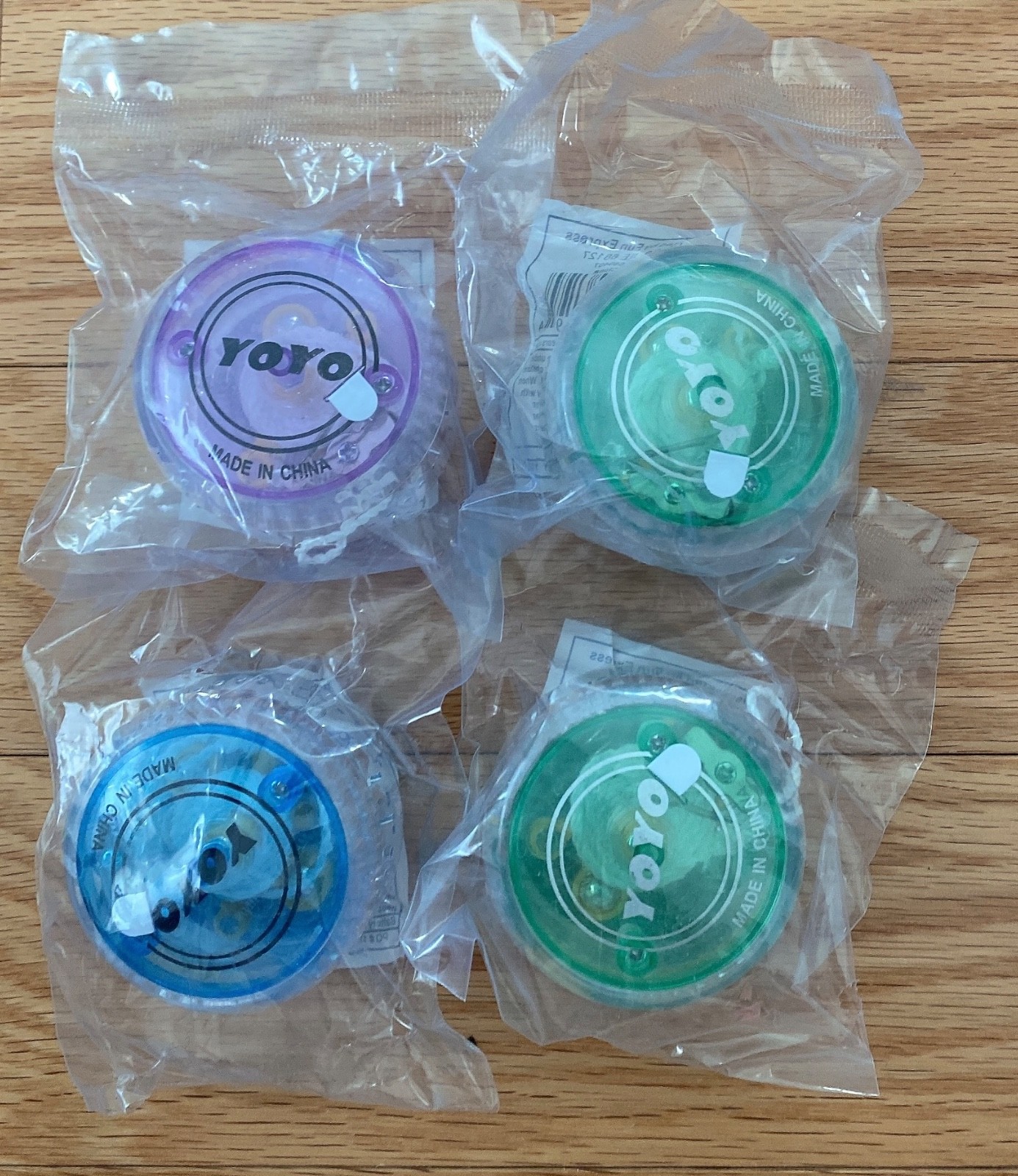 NEW 4-Pack Classic Yo-Yo Toys Assorted Colors Kids Party Favor