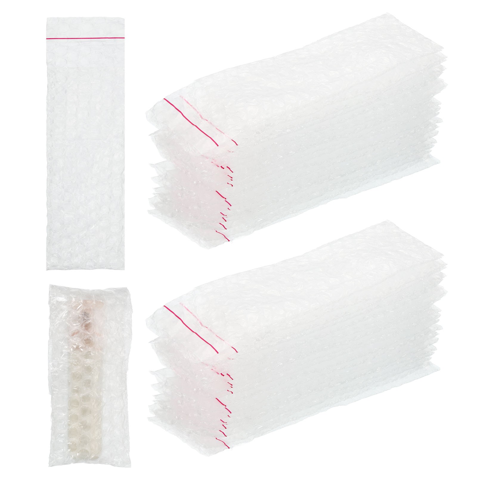 Clear Self Sealing Bubble Bags, (2.8x7.1 Inch) (200 Pcs), Bubble Pouches