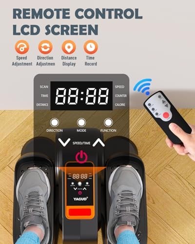 Under Desk Elliptical Machine 13 Speeds Remote Control Seated Leg Exerciser