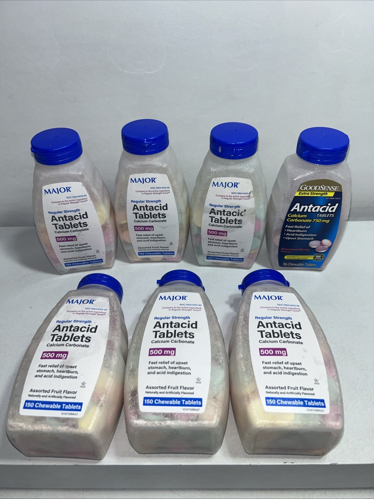 Lot 7 Sealed Antacid Tablets, Relief Of Upset Stomach, Heartburn, Indigestion So