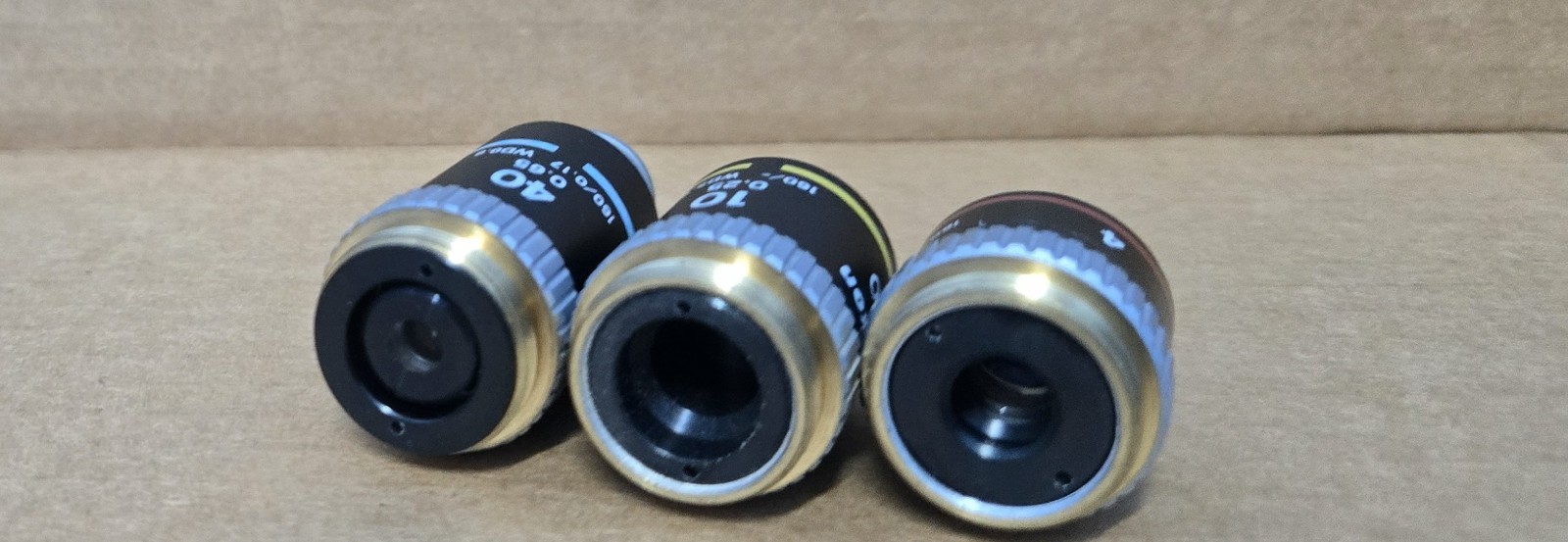 Nikon microscope Lens Objectives 4X / 10X / 40X (INV03-BINY001B)