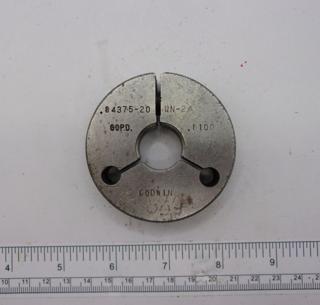 GODWIN, .84375-20 UN-2A, THREAD RING GAUGE, GO PD. .8100, 1463A